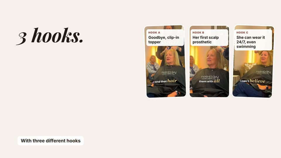 Three versions of the same transformation with three different hooks
